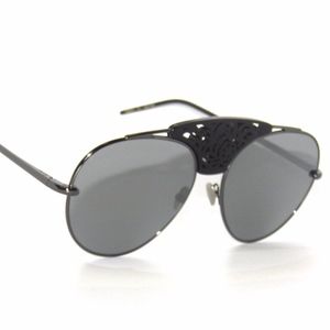 POMELLATO  0033S 001 BLACK GUNMETAL SUNGLASSES